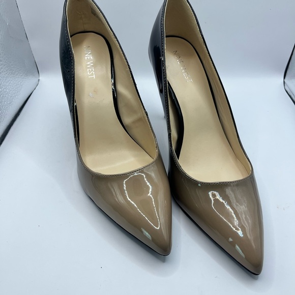 Nine West Two-Tone Black and Beige Heels - Picture 7 of 7